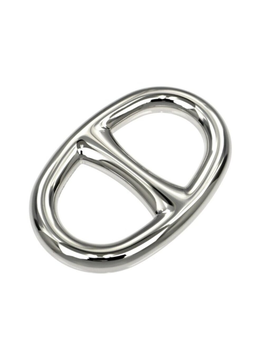 Hermes Scarf Ring Chaine D'ancre Permanent Brass Palladium Silver - Picture 3 of 10